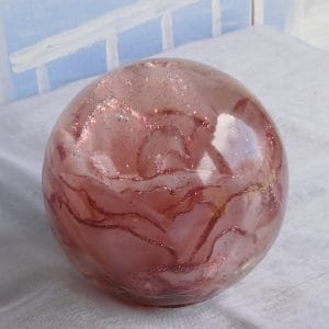 sphère rose à paillettes