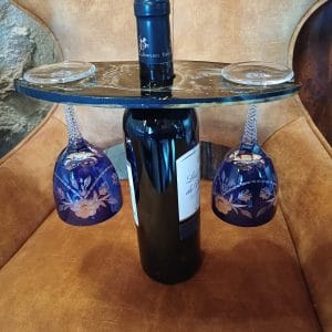 support 2 verres pour bouteille